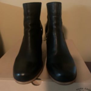 KORK EASE Michelle Black Full Grain Leather Women’s Booties Size 10/42